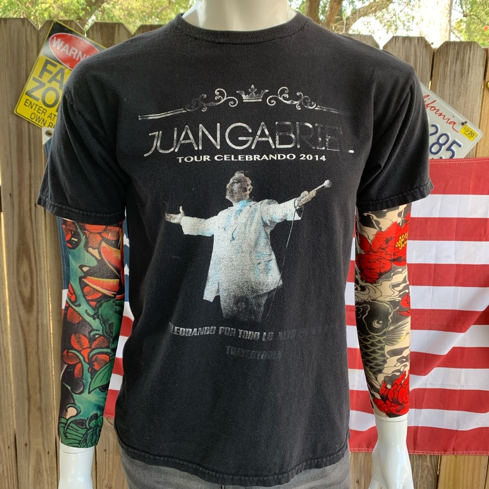 Vintage Juan Gabriel en concierto Tour Celebrando 2014 t-shirt Size M